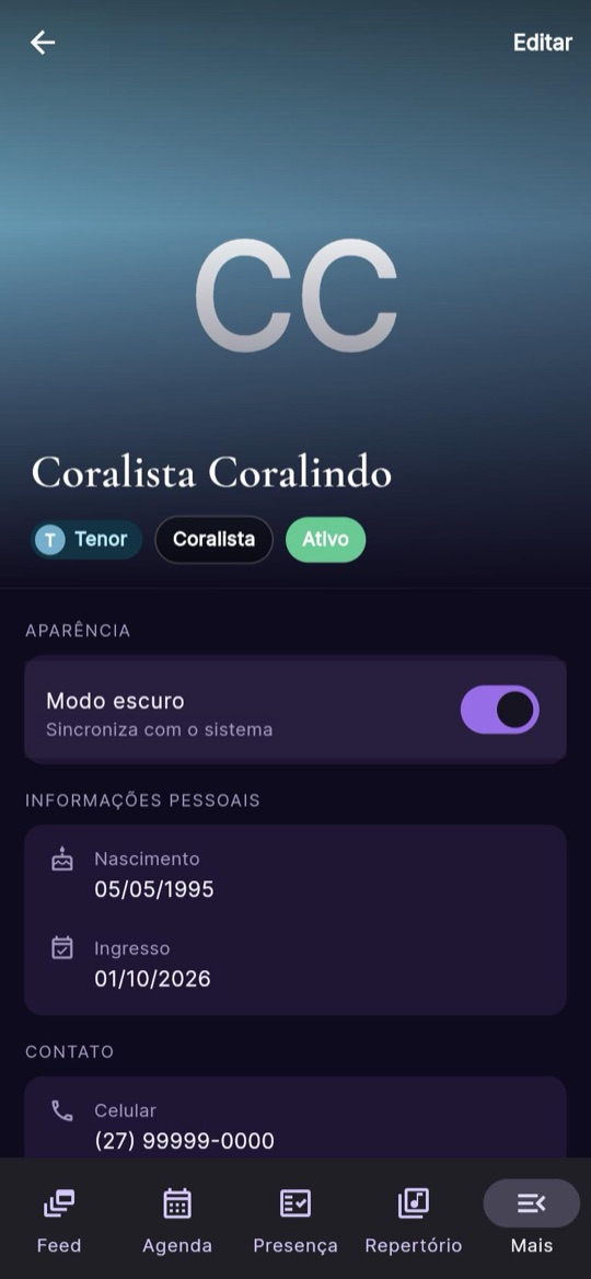 Tela Meu Perfil